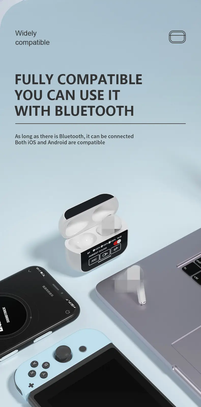 2025 A9PRO Noise Reduction Bluetooth Headset with Long Battery Life — feature 13