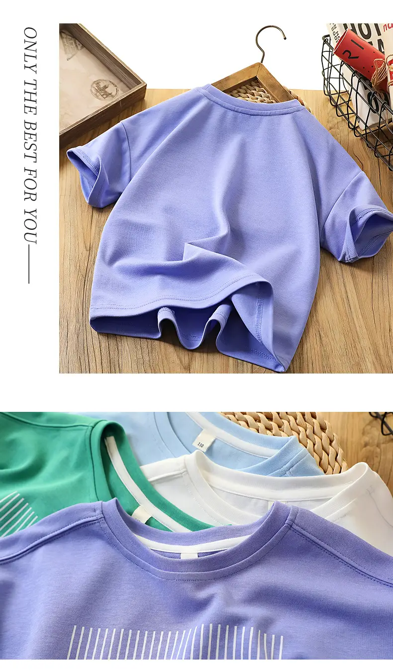 Xieke Bear Boys Short Sleeve T-Shirt Purple — feature 17
