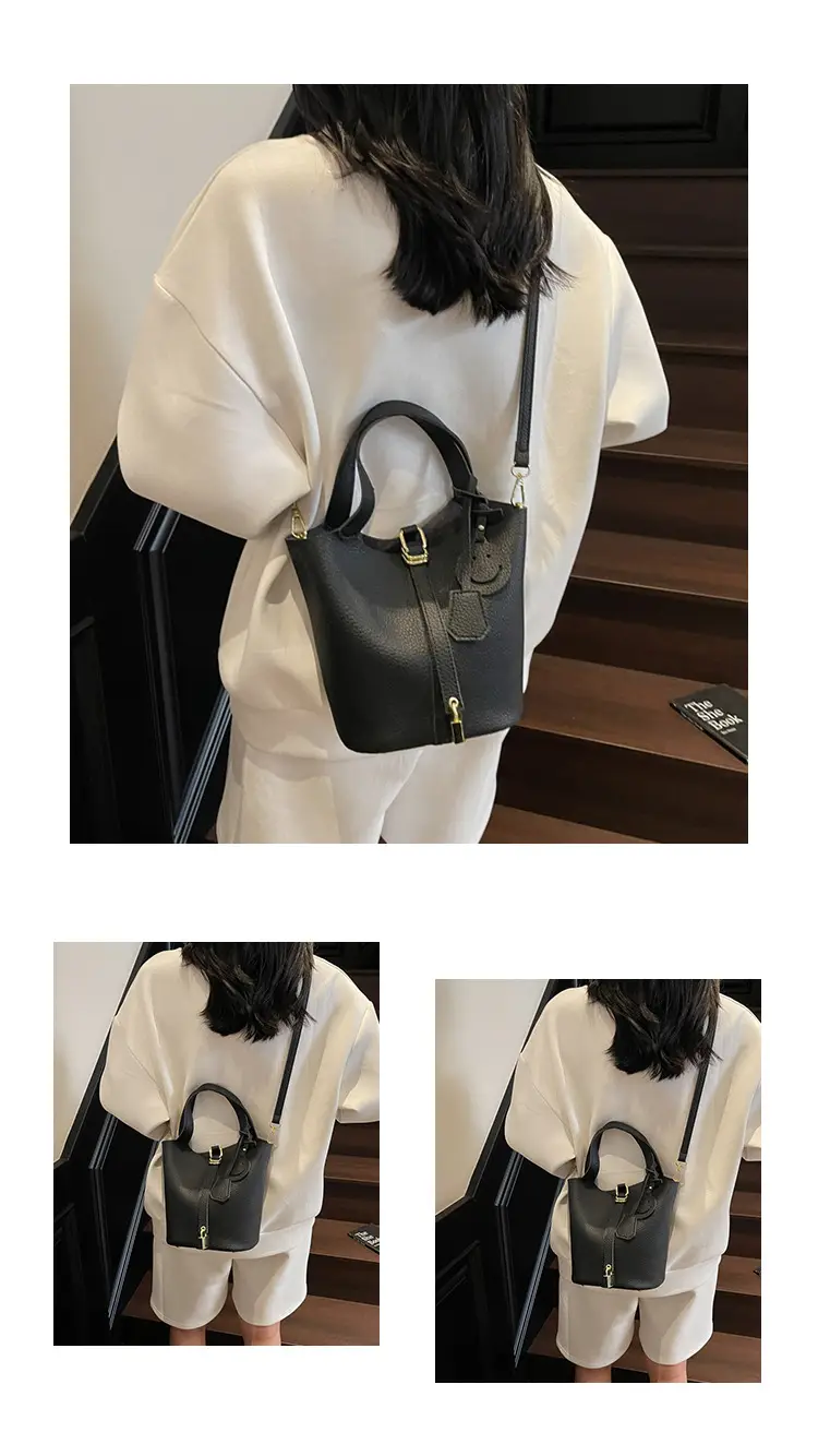 Women's 2-Piece PU Leather Shoulder Satchel Bags Cream Gold — feature 14