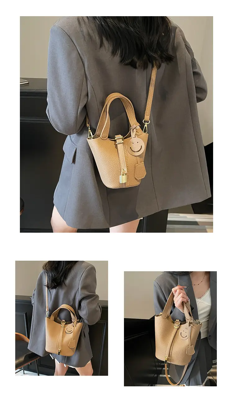 Women's 2-Piece PU Leather Shoulder Satchel Bags Cream Gold — feature 15