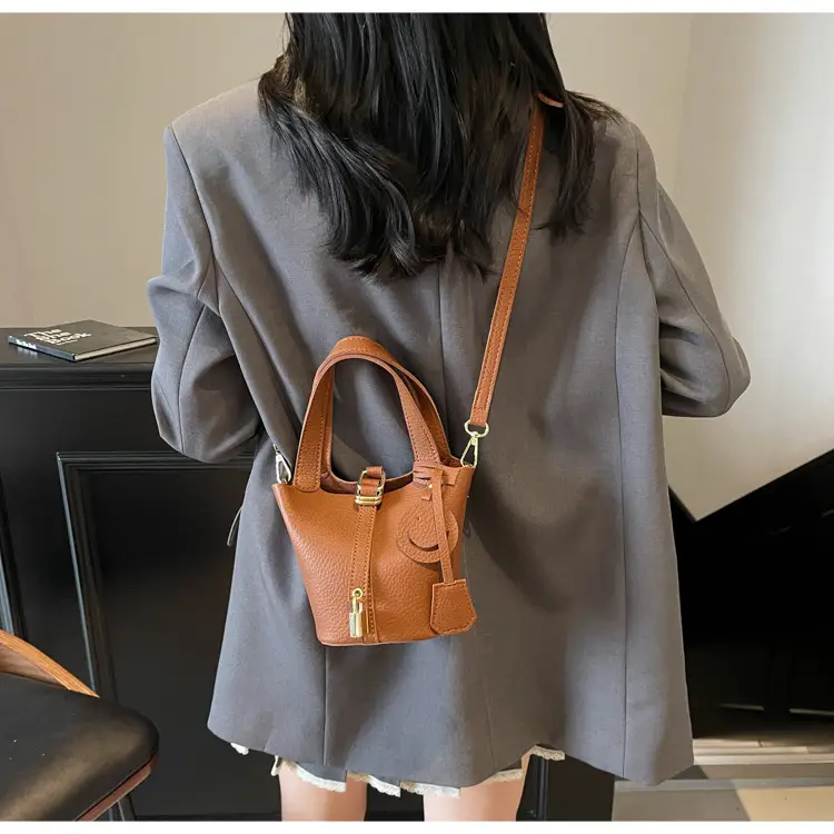 Women's 2-Piece PU Leather Shoulder Satchel Bags Cream Gold — feature 17