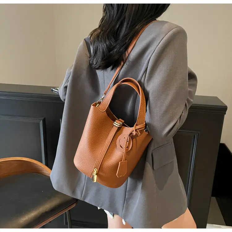 Women's 2-Piece PU Leather Shoulder Satchel Bags Cream Gold — feature 20