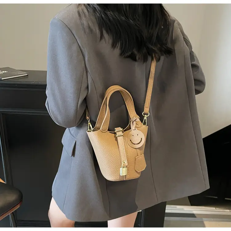 Women's 2-Piece PU Leather Shoulder Satchel Bags Cream Gold — feature 22