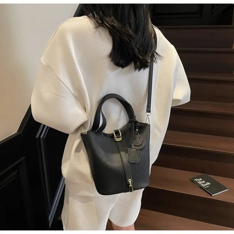 Women's 2-Piece PU Leather Shoulder Satchel Bags Cream Gold — feature 29