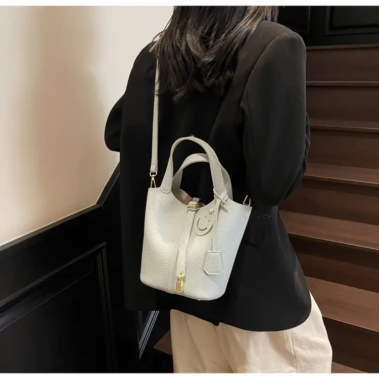 Women's 2-Piece PU Leather Shoulder Satchel Bags Cream Gold — feature 34