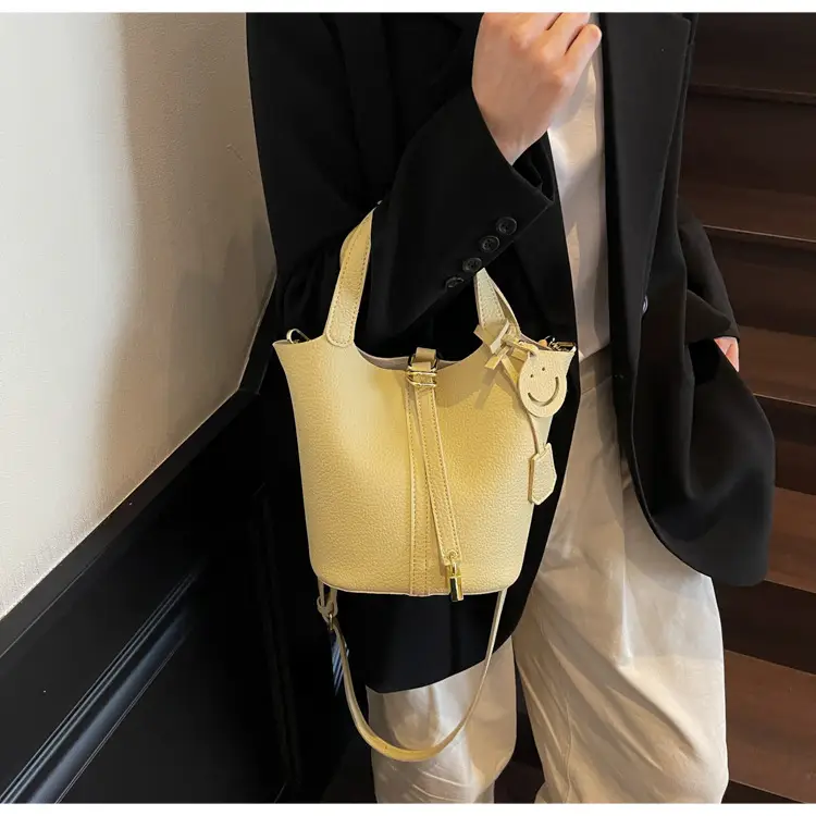 Women's 2-Piece PU Leather Shoulder Satchel Bags Cream Gold — feature 41