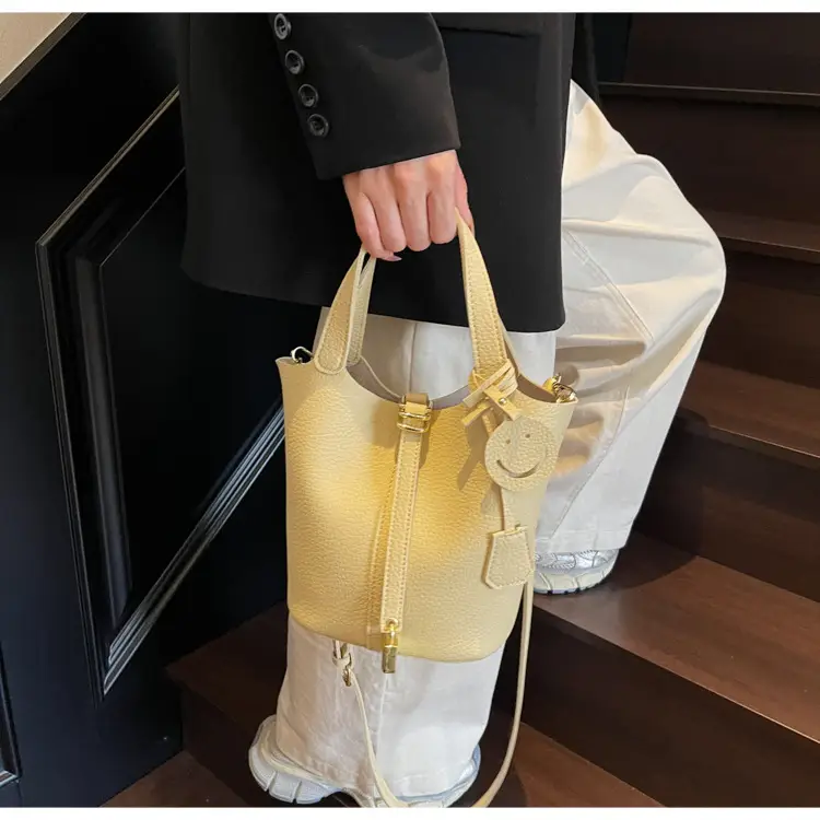 Women's 2-Piece PU Leather Shoulder Satchel Bags Cream Gold — feature 42