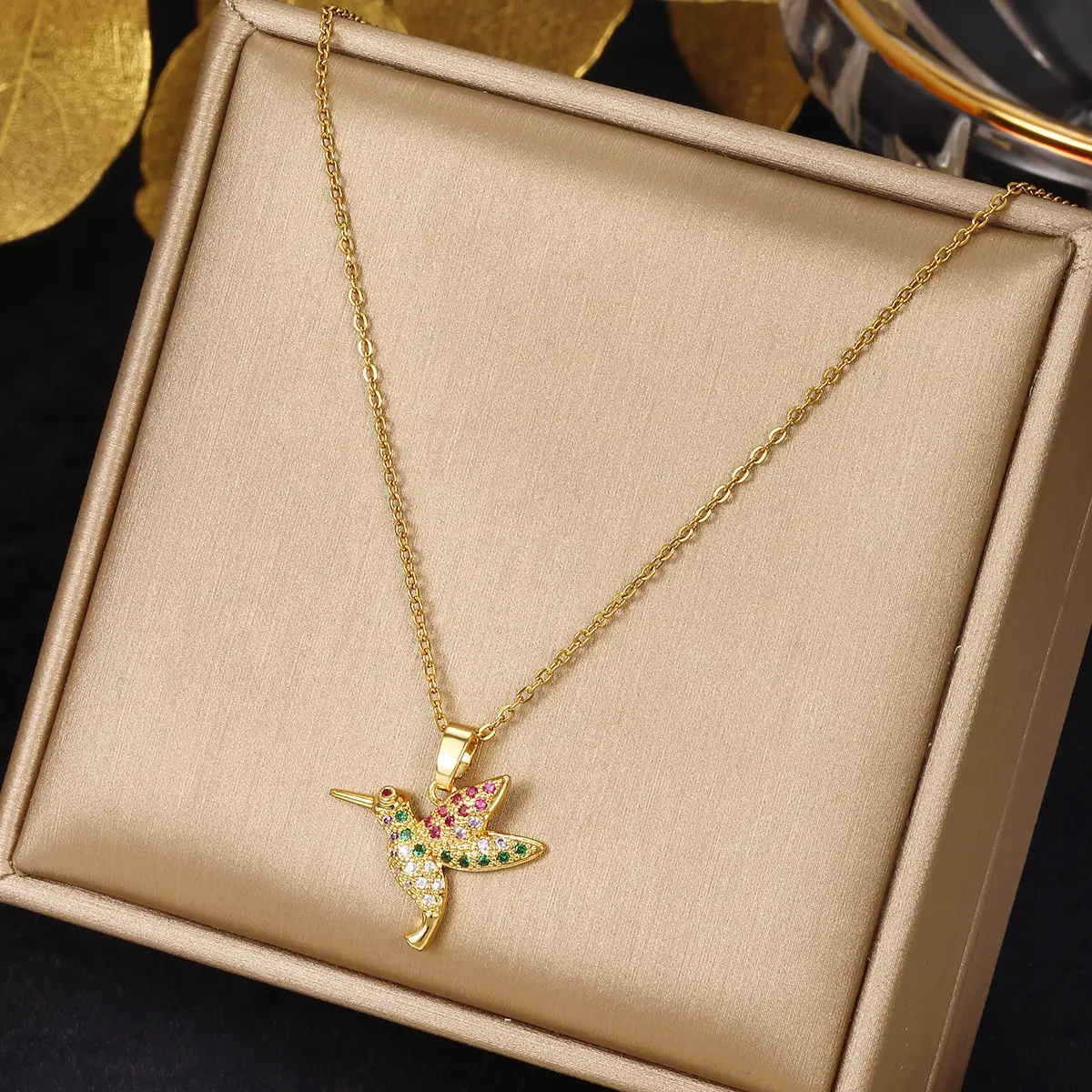 Titanium Necklace Star Red Crystal High End Fashion — feature 12