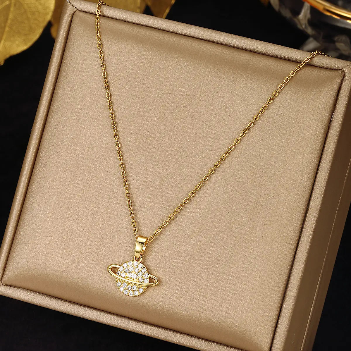 Titanium Necklace Star Red Crystal High End Fashion