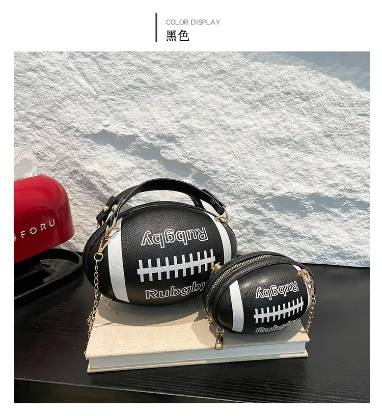 Rugby Patch Bag Set for Women Blue Retro Fashion — feature 12