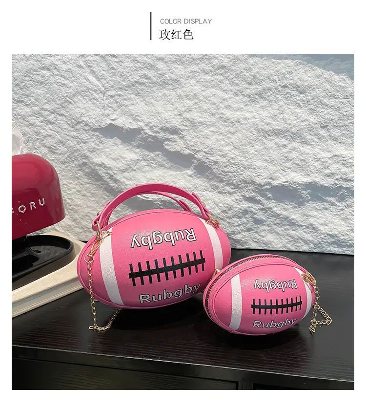 Rugby Patch Bag Set for Women Blue Retro Fashion — feature 14