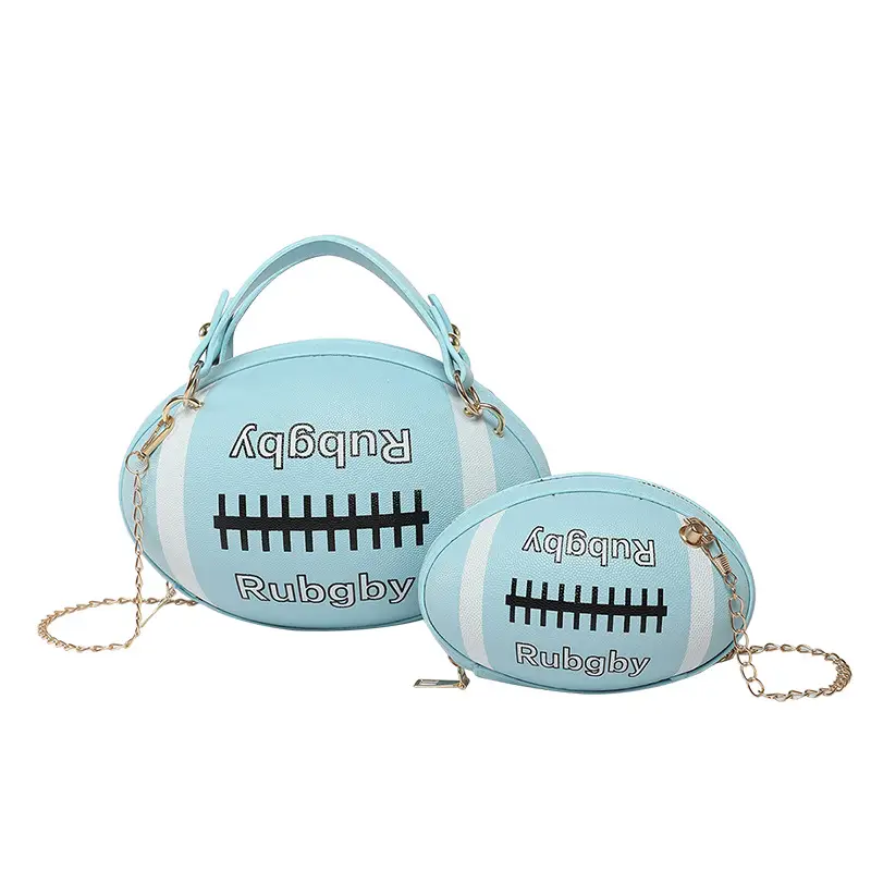 Rugby Patch Bag Set for Women Blue Retro Fashion - Image 12