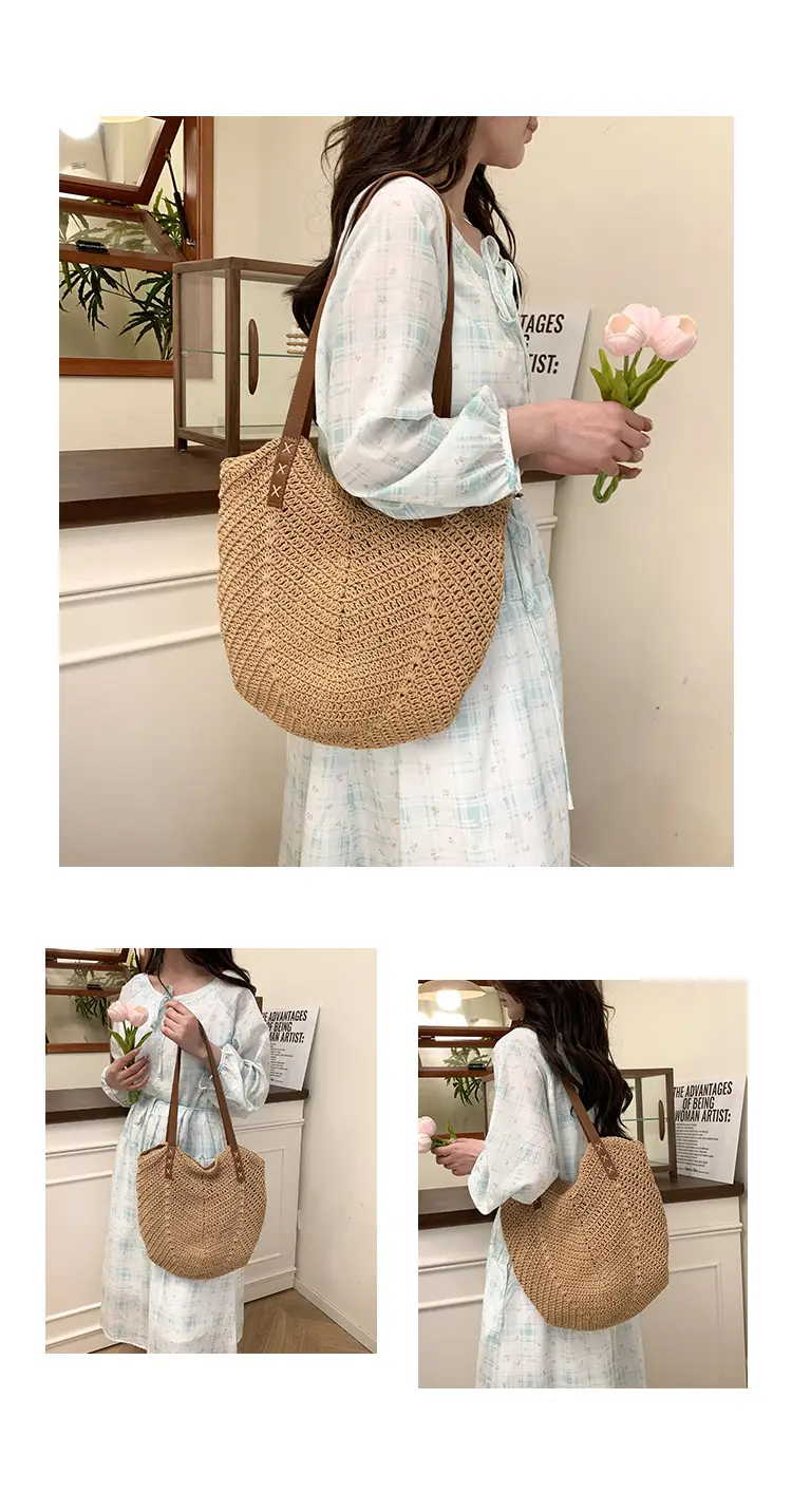 Straw Bag Large Capacity Summer Shoulder Bag — feature 11
