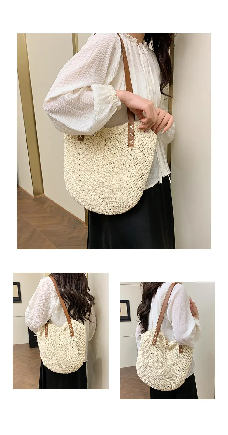 Straw Bag Large Capacity Summer Shoulder Bag — feature 12