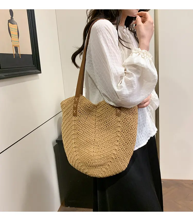 Straw Bag Large Capacity Summer Shoulder Bag — feature 4