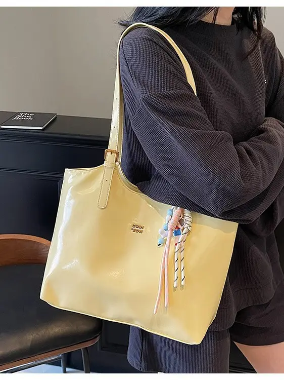 Yellow Crossbody Tote Bag for Women Large Capacity 2025 - Image 6