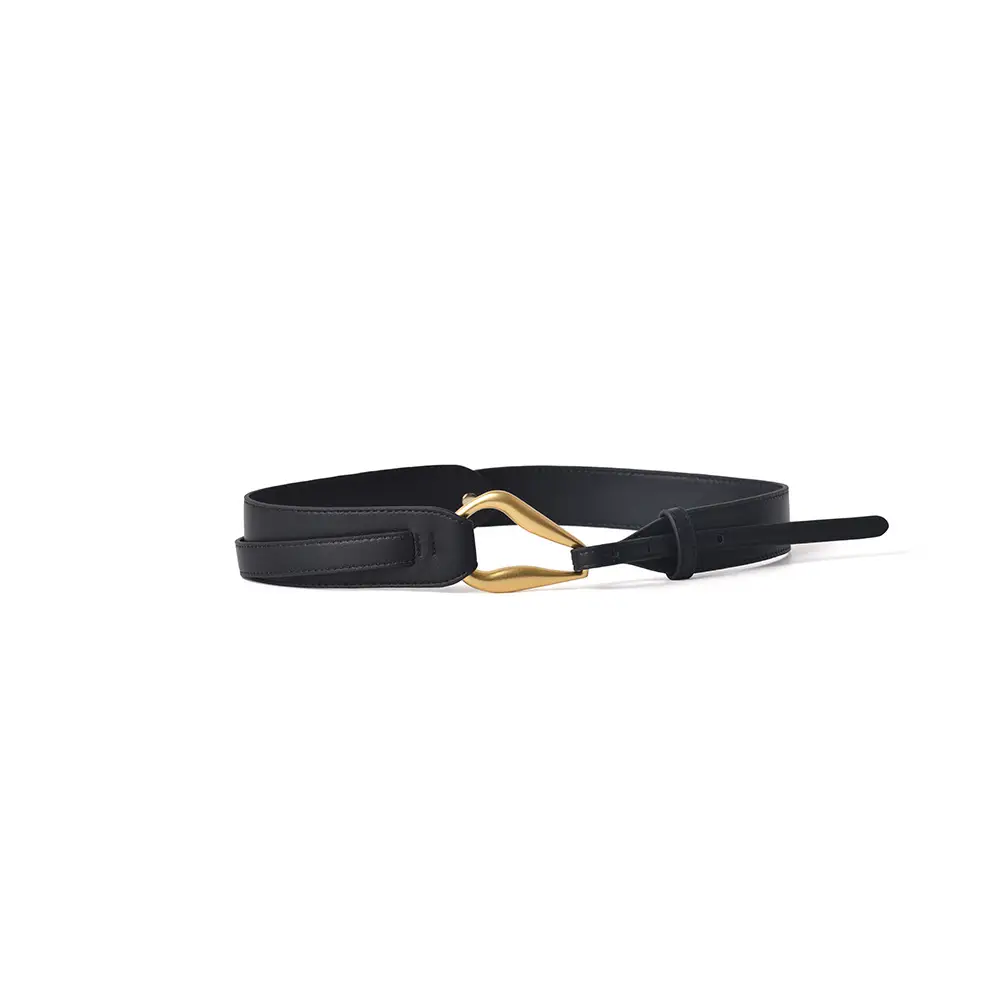 Black Elastic Wide Waist Belt for Dress & Casual Wear
