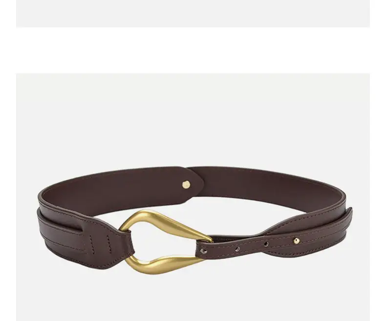 Black Elastic Wide Waist Belt for Dress & Casual Wear — feature 9