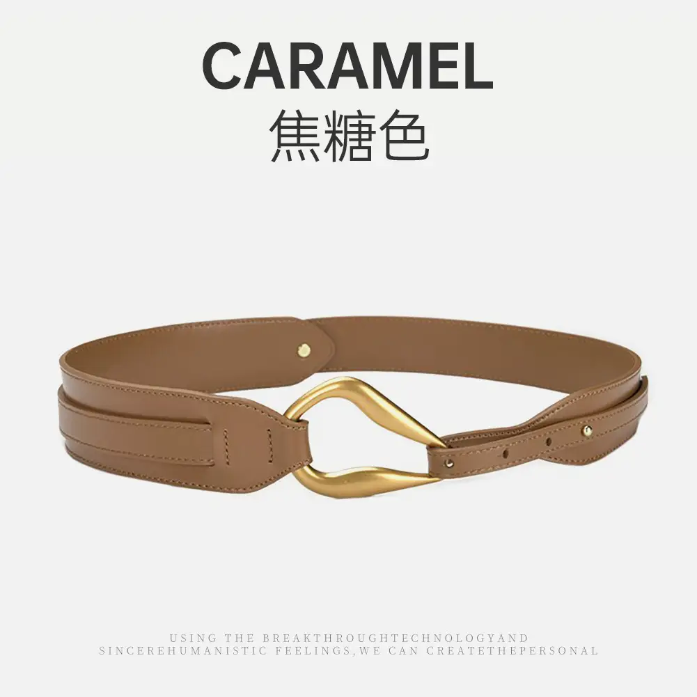 Black Elastic Wide Waist Belt for Dress & Casual Wear