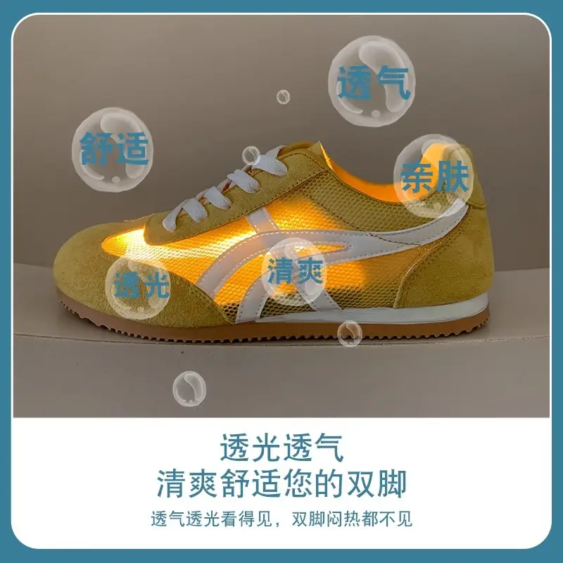 De Training Shoes Women's 2025 Summer New Retro Lightweight Breathable Running Mesh Forrest Gump Shoes Soft Sole Sports Shoes — feature 2