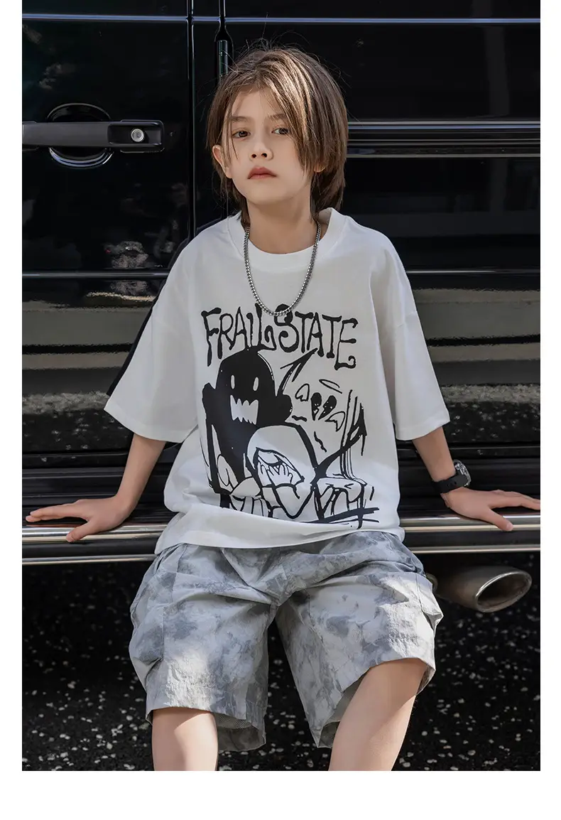2026 Summer Ghost Boys T-Shirt Panda Round Short Sleeve — feature 26