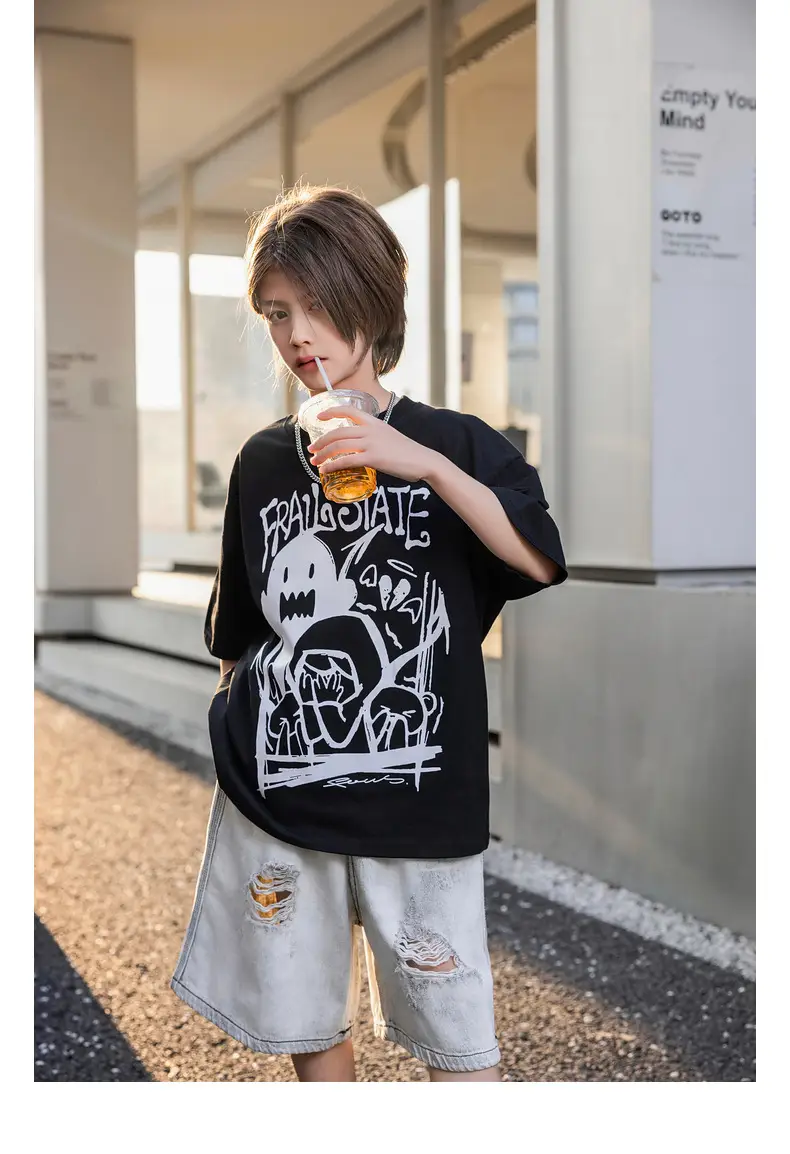 2026 Summer Ghost Boys T-Shirt Panda Round Short Sleeve — feature 31