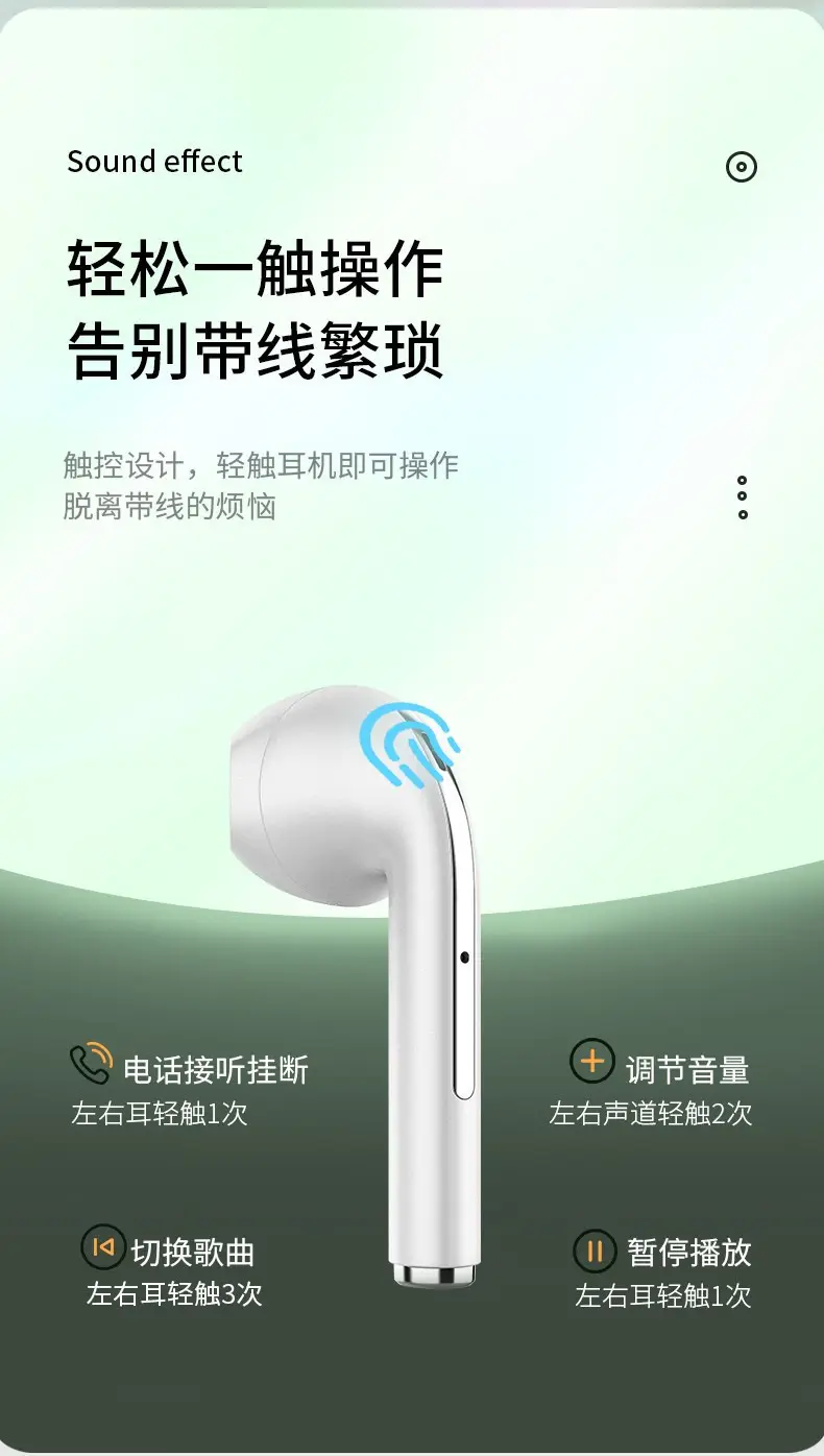 White Moon Bluetooth Earphones with Charging Case — feature 16
