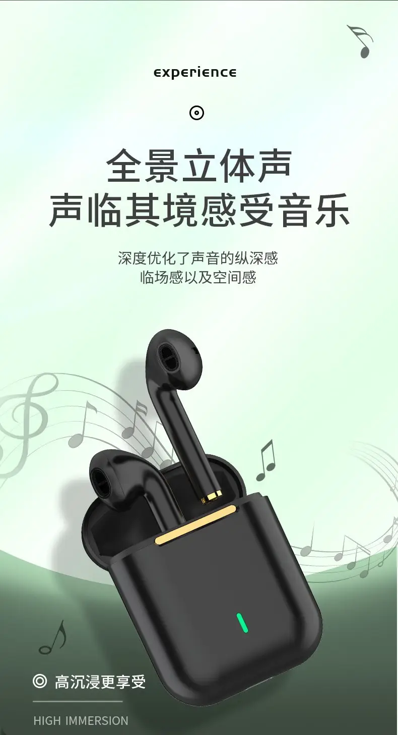 White Moon Bluetooth Earphones with Charging Case — feature 8