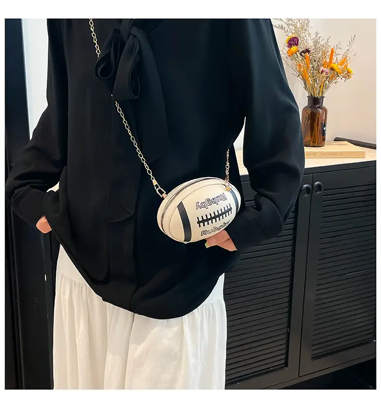 2025 New Contrasting Letter Cylindrical Bag Black — feature 13