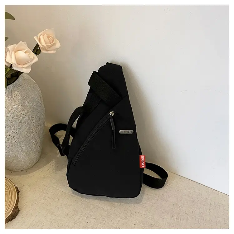 2025 Women's Black Nylon Chest Bag with Adjustable Strap — feature 11
