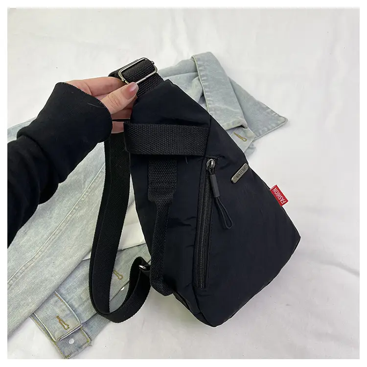 2025 Women's Black Nylon Chest Bag with Adjustable Strap — feature 16