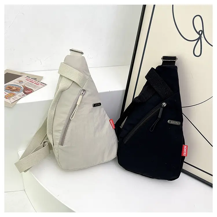 2025 Women's Black Nylon Chest Bag with Adjustable Strap — feature 18