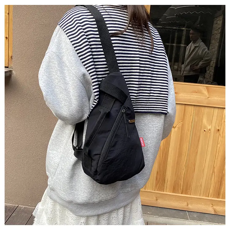 2025 Women's Black Nylon Chest Bag with Adjustable Strap — feature 22