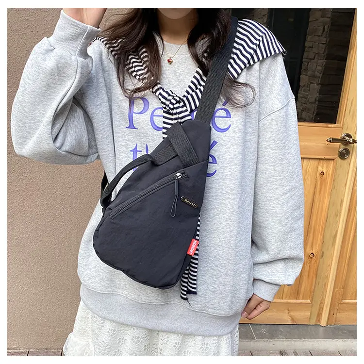2025 Women's Black Nylon Chest Bag with Adjustable Strap — feature 25