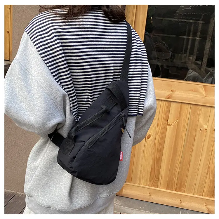 2025 Women's Black Nylon Chest Bag with Adjustable Strap — feature 27