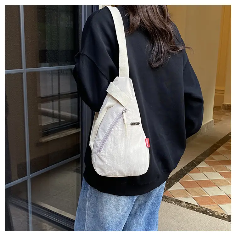 2025 Women's Black Nylon Chest Bag with Adjustable Strap — feature 30