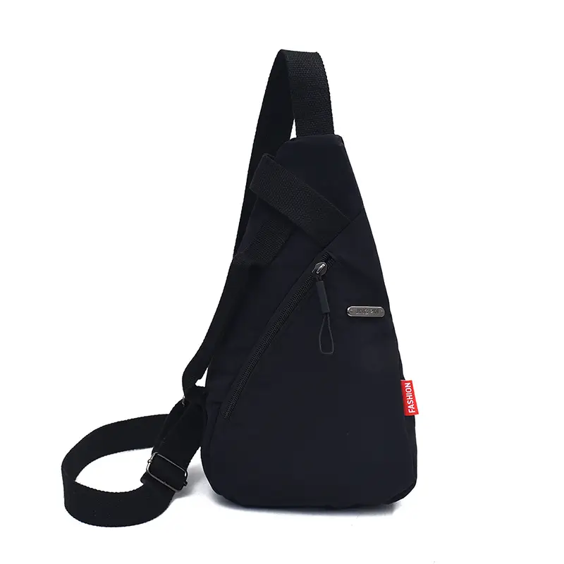 2025 Women's Black Nylon Chest Bag with Adjustable Strap - Image 2