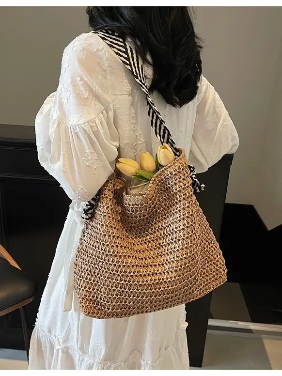 Women's Woven Crossbody Bag Large Capacity 2025 - Image 5