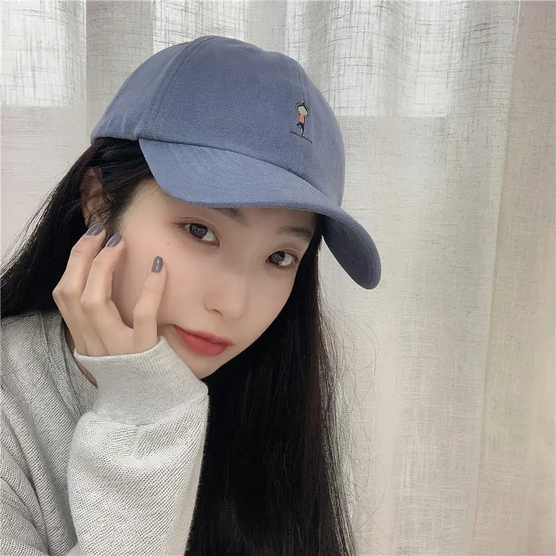 Women Grey Baseball Cap with Embroidered Logo - Image 6