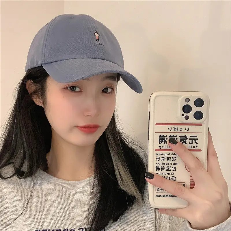 Women Grey Baseball Cap with Embroidered Logo — feature 9