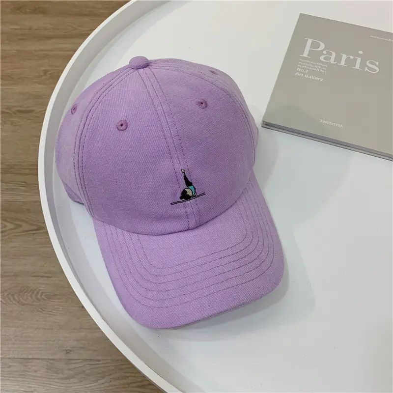 Women Grey Baseball Cap with Embroidered Logo - Image 4