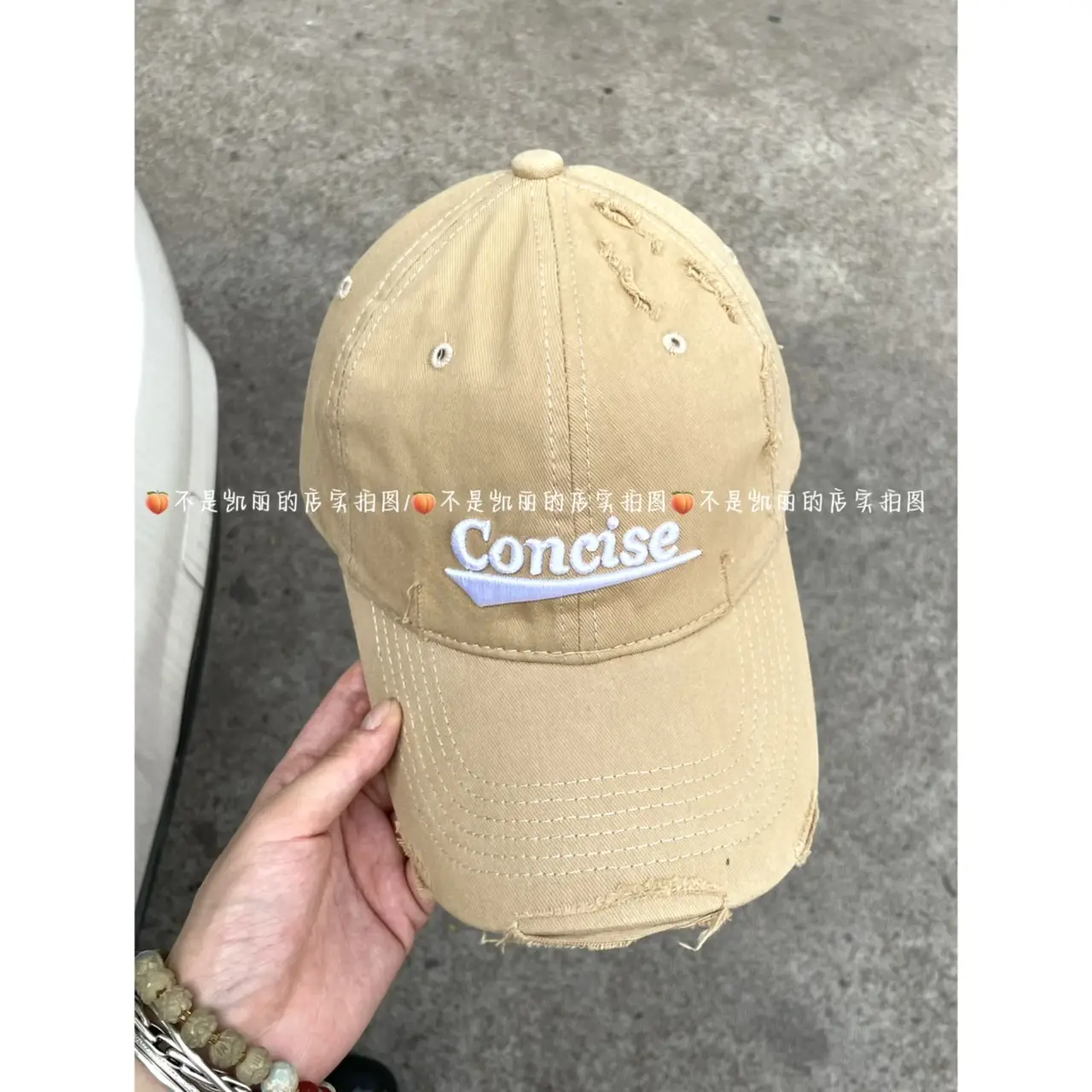 White American-style Retro Ripped Letter Baseball Cap for Kids - Image 6
