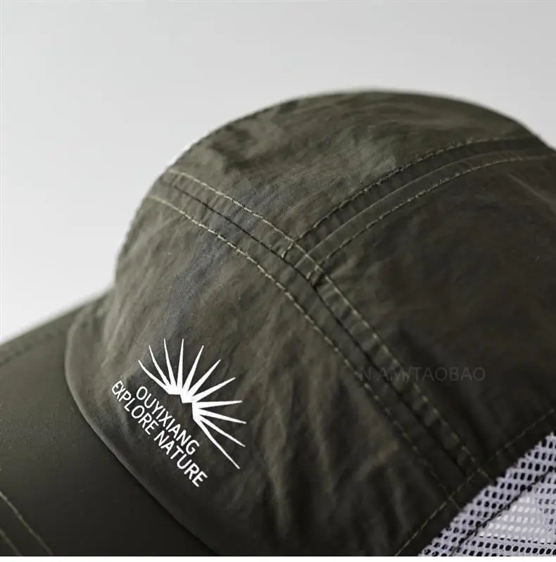 Black Mesh Baseball Cap with Embroidery for Men — feature 12