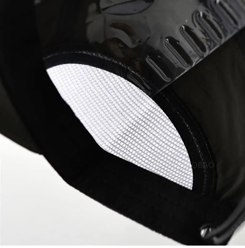 Black Mesh Baseball Cap with Embroidery for Men — feature 14