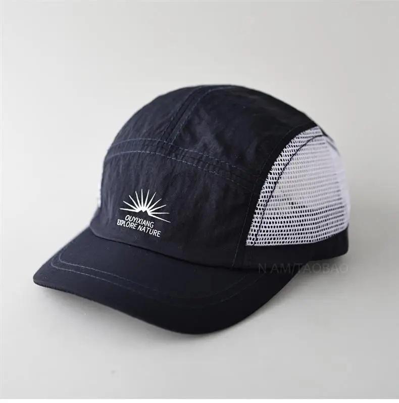 Black Mesh Baseball Cap with Embroidery for Men — feature 4