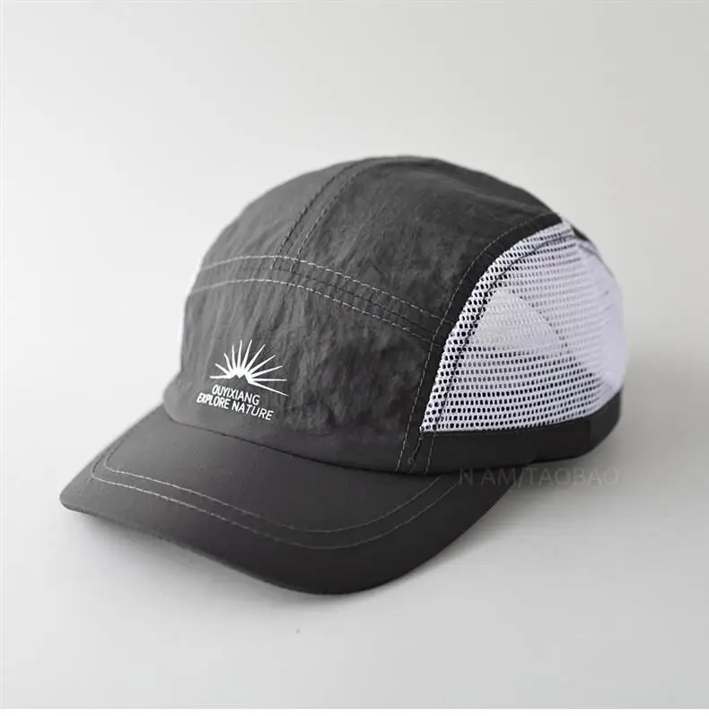 Black Mesh Baseball Cap with Embroidery for Men — feature 5