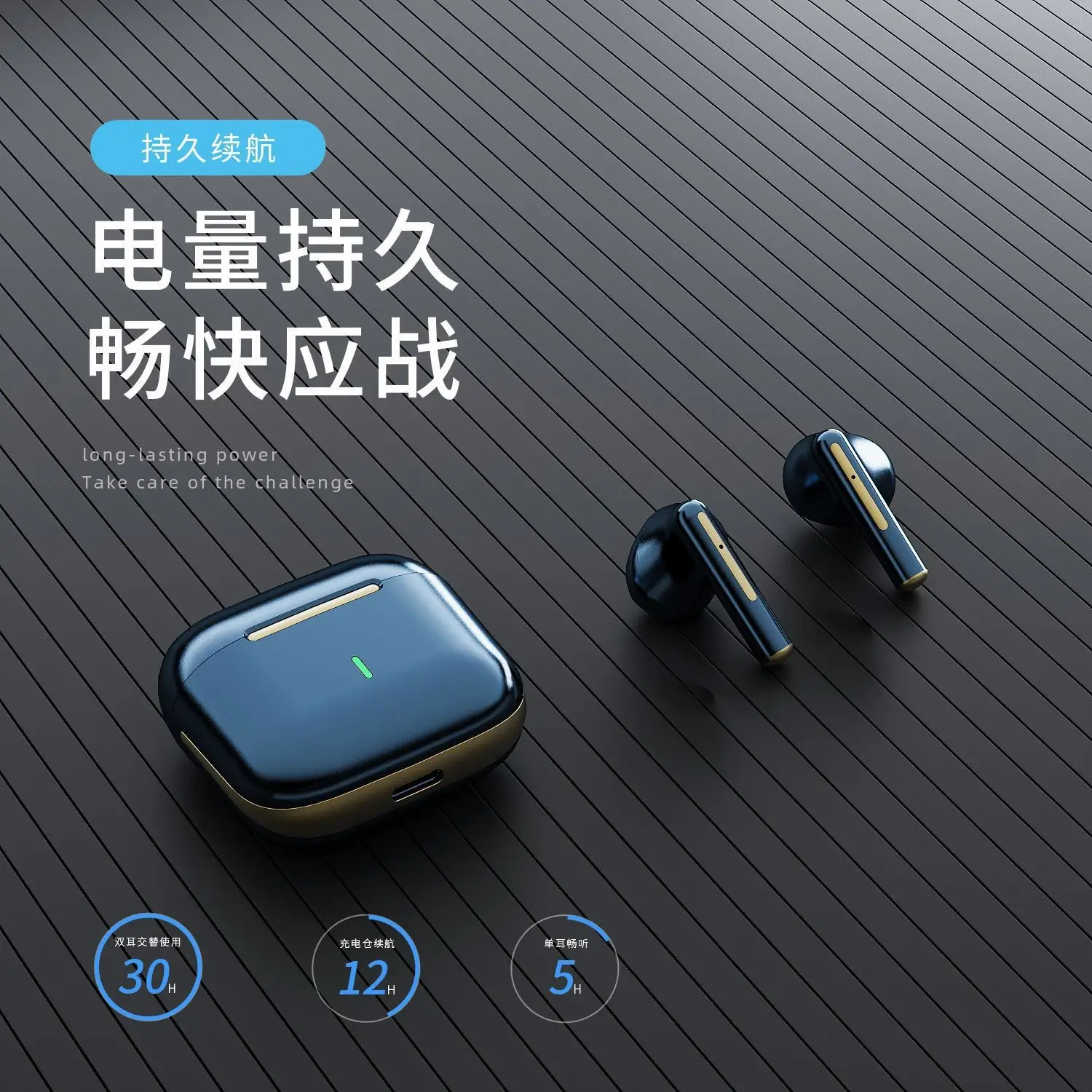 Wireless Bluetooth Headset with Noise Reduction & Dual Stereo Sound — feature 6