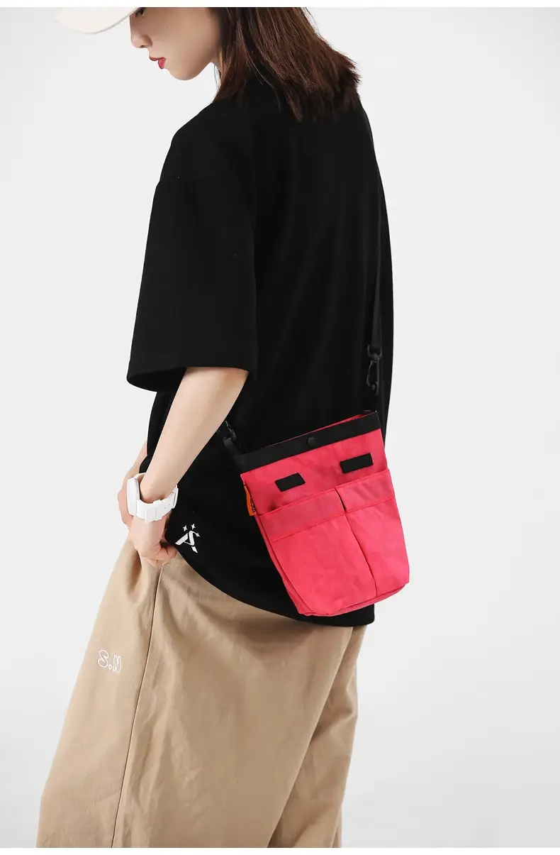 Women Pink Nylon Crossbody Bag 2025 Commuter Bucket — feature 22