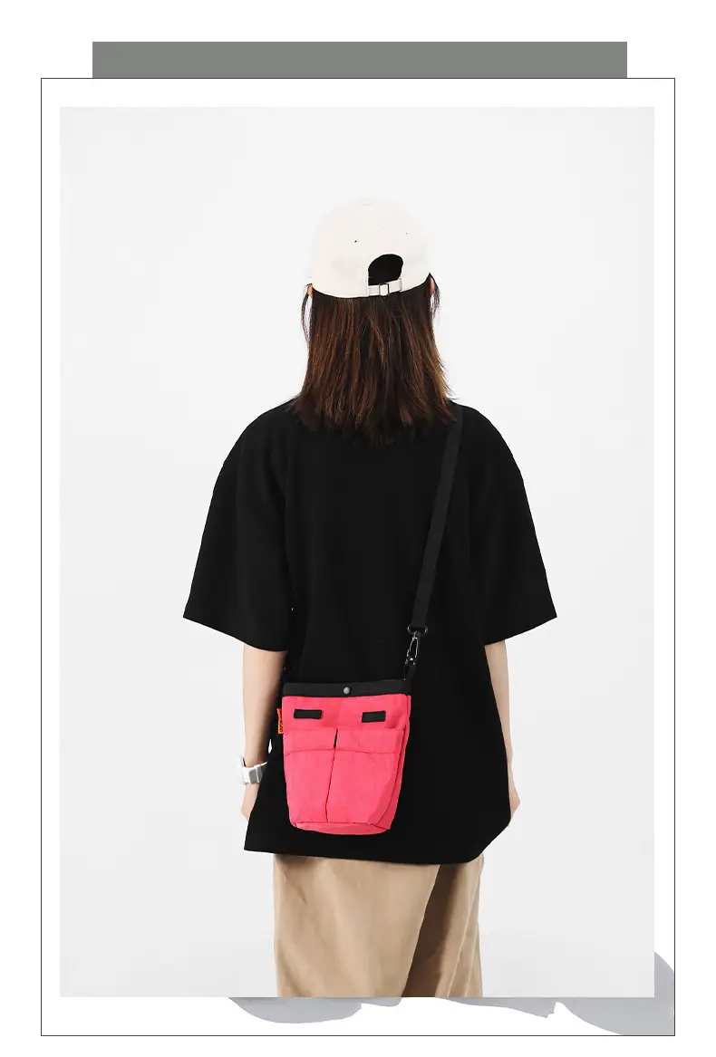 Women Pink Nylon Crossbody Bag 2025 Commuter Bucket — feature 8