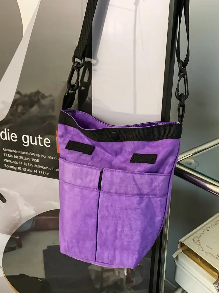 Women Pink Nylon Crossbody Bag 2025 Commuter Bucket